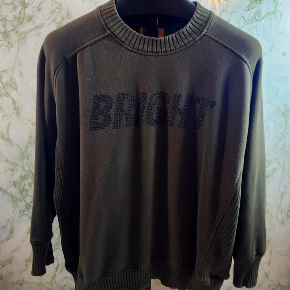 aerie "BRIGHT" Dark Green Sweatshirt